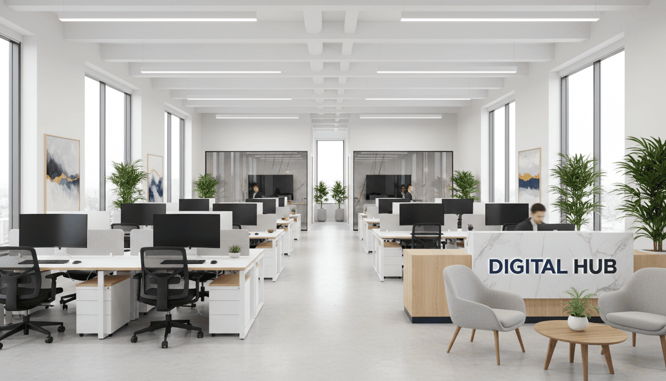 Bright, clean commercial office space ready for occupancy