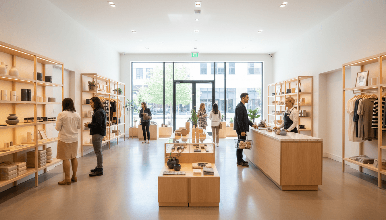 Storefront cleaned and ready for business